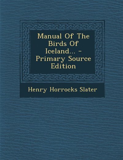 Couverture_Manual Of The Birds Of Iceland...