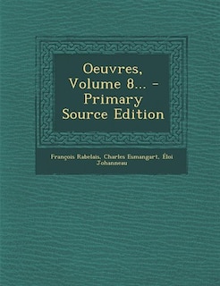 Couverture_Oeuvres, Volume 8... - Primary Source Edition