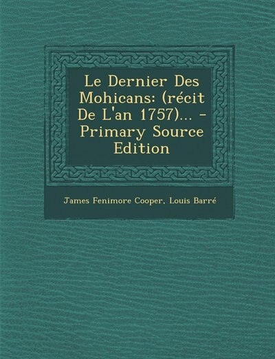 Front cover_Le Dernier Des Mohicans