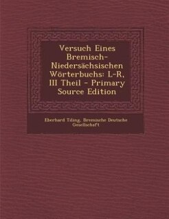 Couverture_Versuch Eines Bremisch-Niedersächsischen Wörterbuchs
