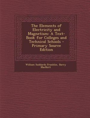 Front cover_The Elements of Electricity and Magnetism