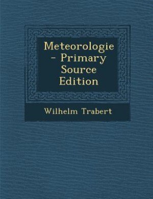 Couverture_Meteorologie - Primary Source Edition