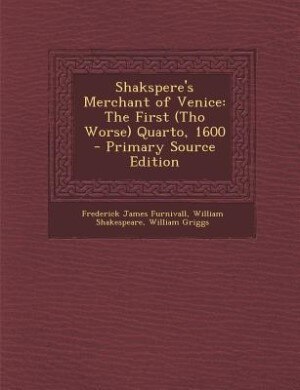 Couverture_Shakspere's Merchant of Venice