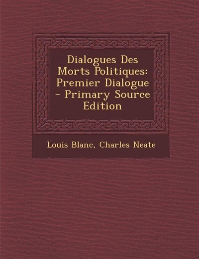 Couverture_Dialogues Des Morts Politiques