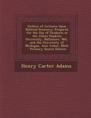 Couverture_Outline of Lectures Upon Political Economy