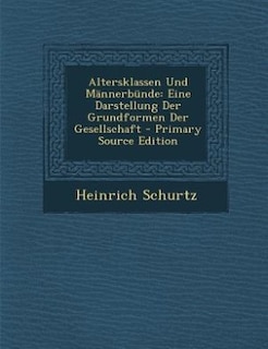 Couverture_Altersklassen Und Männerbünde