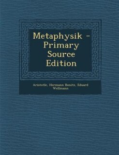 Couverture_Metaphysik - Primary Source Edition