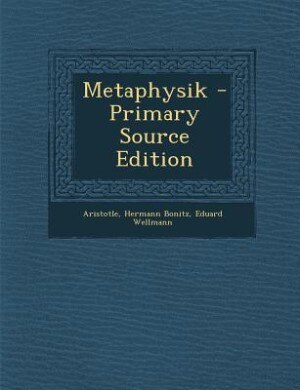 Couverture_Metaphysik - Primary Source Edition