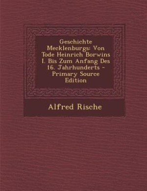 Front cover_Geschichte Mecklenburgs