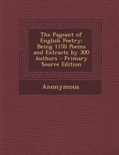 Front cover_The Pageant of English Poetry