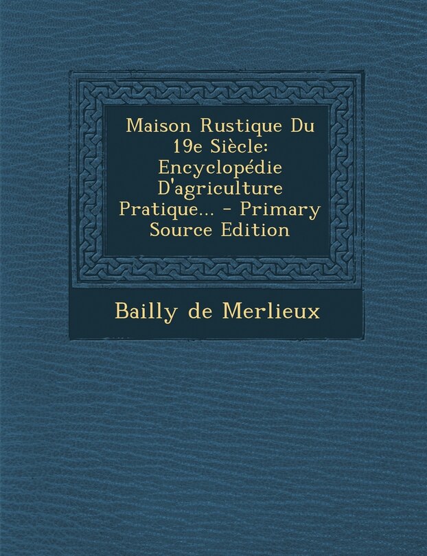 Front cover_Maison Rustique Du 19e Si�cle