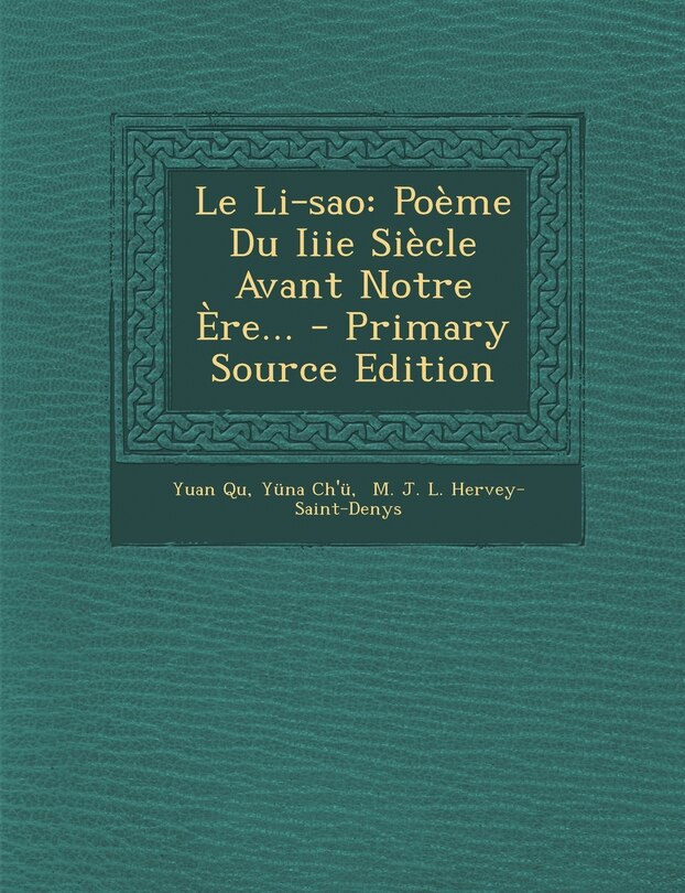 Front cover_Le Li-sao