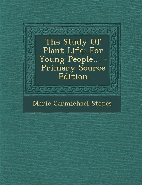 Couverture_The Study Of Plant Life