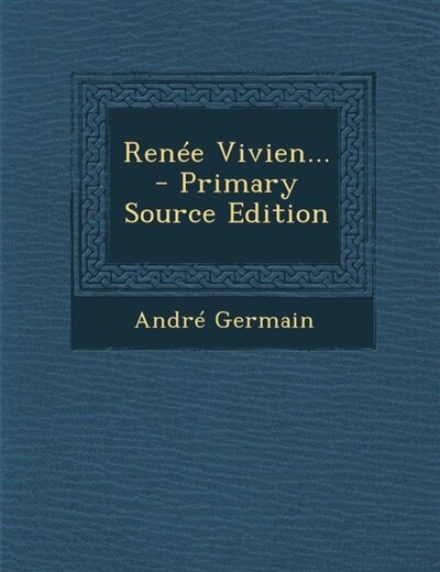 Front cover_Renée Vivien...