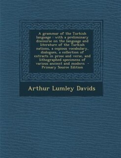 Front cover_A grammar of the Turkish language