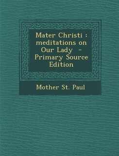 Front cover_Mater Christi