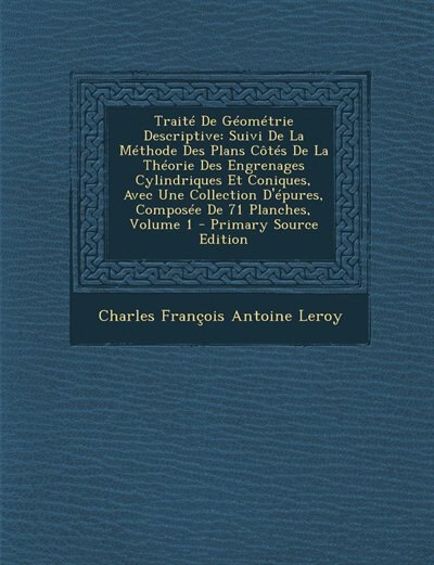 Front cover_Traité De Géométrie Descriptive
