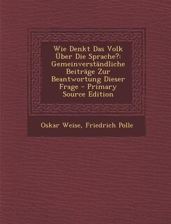 Couverture_Wie Denkt Das Volk Über Die Sprache?