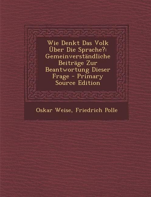 Couverture_Wie Denkt Das Volk Über Die Sprache?