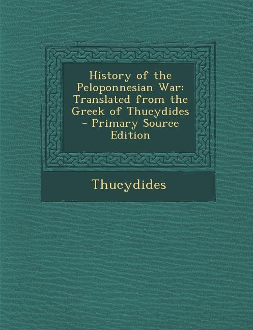 Front cover_History of the Peloponnesian War