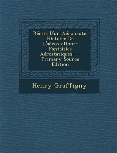 Couverture_Récits D'un Aéronaute