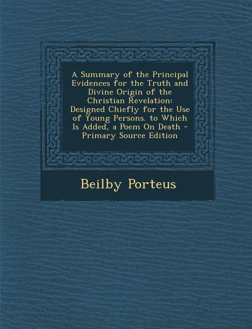 Couverture_A Summary of the Principal Evidences for the Truth and Divine Origin of the Christian Revelation