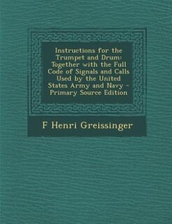 Front cover_Instructions for the Trumpet and Drum