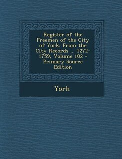 Front cover_Register of the Freemen of the City of York