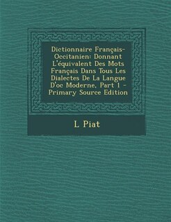 Couverture_Dictionnaire Français-Occitanien