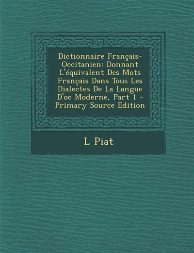 Couverture_Dictionnaire Français-Occitanien
