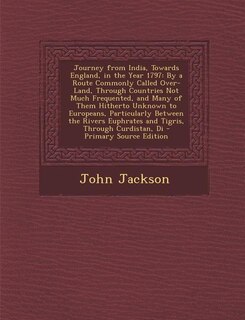 Couverture_Journey from India, Towards England, in the Year 1797