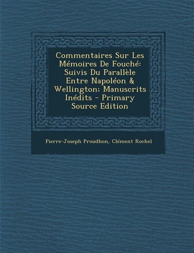 Front cover_Commentaires Sur Les Mémoires De Fouché