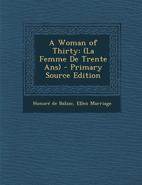 Front cover_A Woman of Thirty