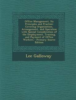Couverture_Office Management, Its Principles and Practice