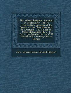 Front cover_The Animal Kingdom Arranged in Conformity with Its Organization