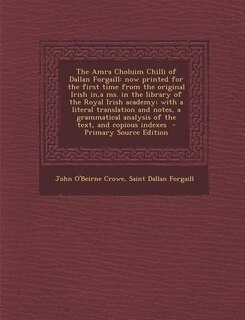Couverture_The Amra Choluim Chilli of Dallan Forgaill