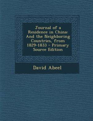 Front cover_Journal of a Residence in China
