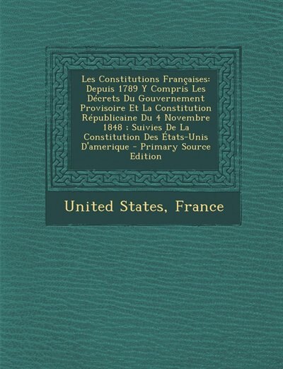 Front cover_Les Constitutions Françaises