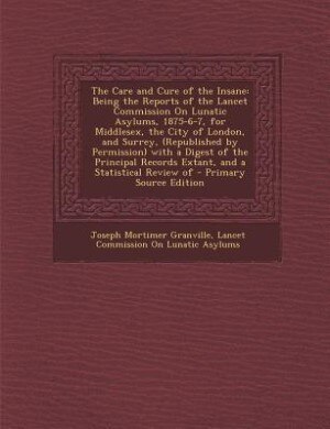 Couverture_The Care and Cure of the Insane