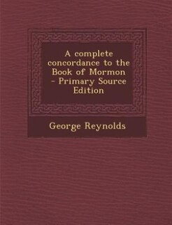 Couverture_A complete concordance to the Book of Mormon