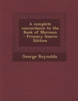 Couverture_A complete concordance to the Book of Mormon