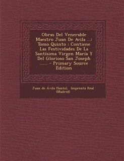 Front cover_Obras Del Venerable Maestro Juan De Avila ...