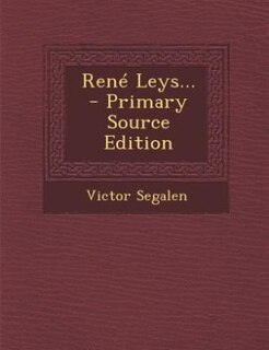 Front cover_René Leys...