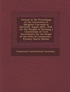 Couverture_Journal of the Proceedings of the Convention of Delegates