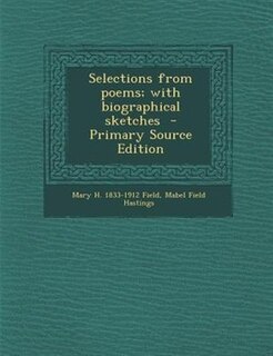 Couverture_Selections from poems; with biographical sketches
