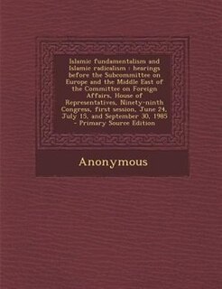 Couverture_Islamic fundamentalism and Islamic radicalism