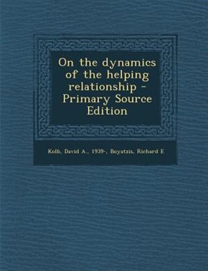 Front cover_On the dynamics of the helping relationship