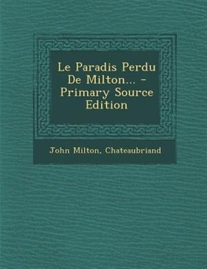 Front cover_Le Paradis Perdu De Milton...