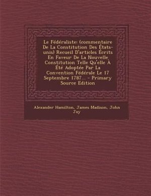 Couverture_Le Fédéraliste