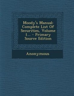 Front cover_Moody's Manual